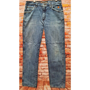 Men's Wrangler FR CAT2 2112 Flame Resistant Work Denim Blue Jeans Size 33 x 34